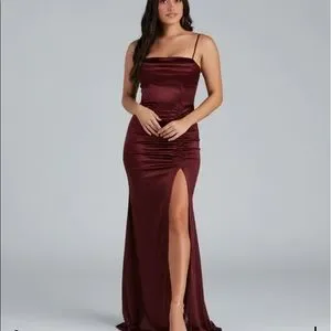 burgundy newborn dress Charlotte burgundy girl gown